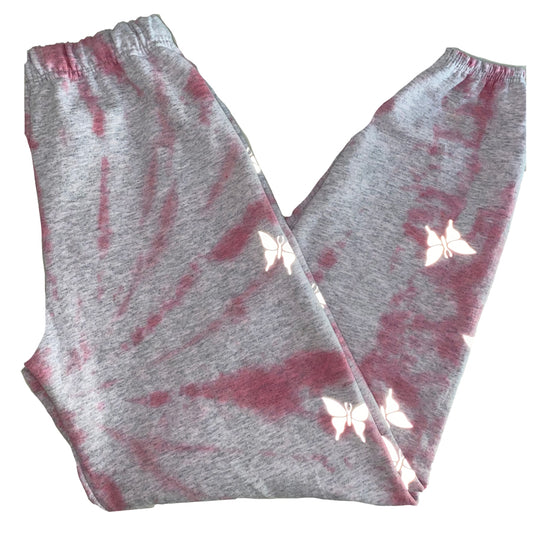 Grey Tie-Dye 3M Butterfly Sweatpants