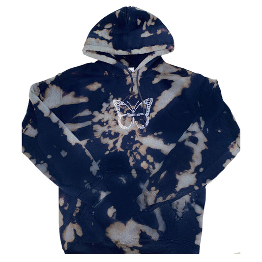 Navy Tie-Dye Butterfly Hoodie