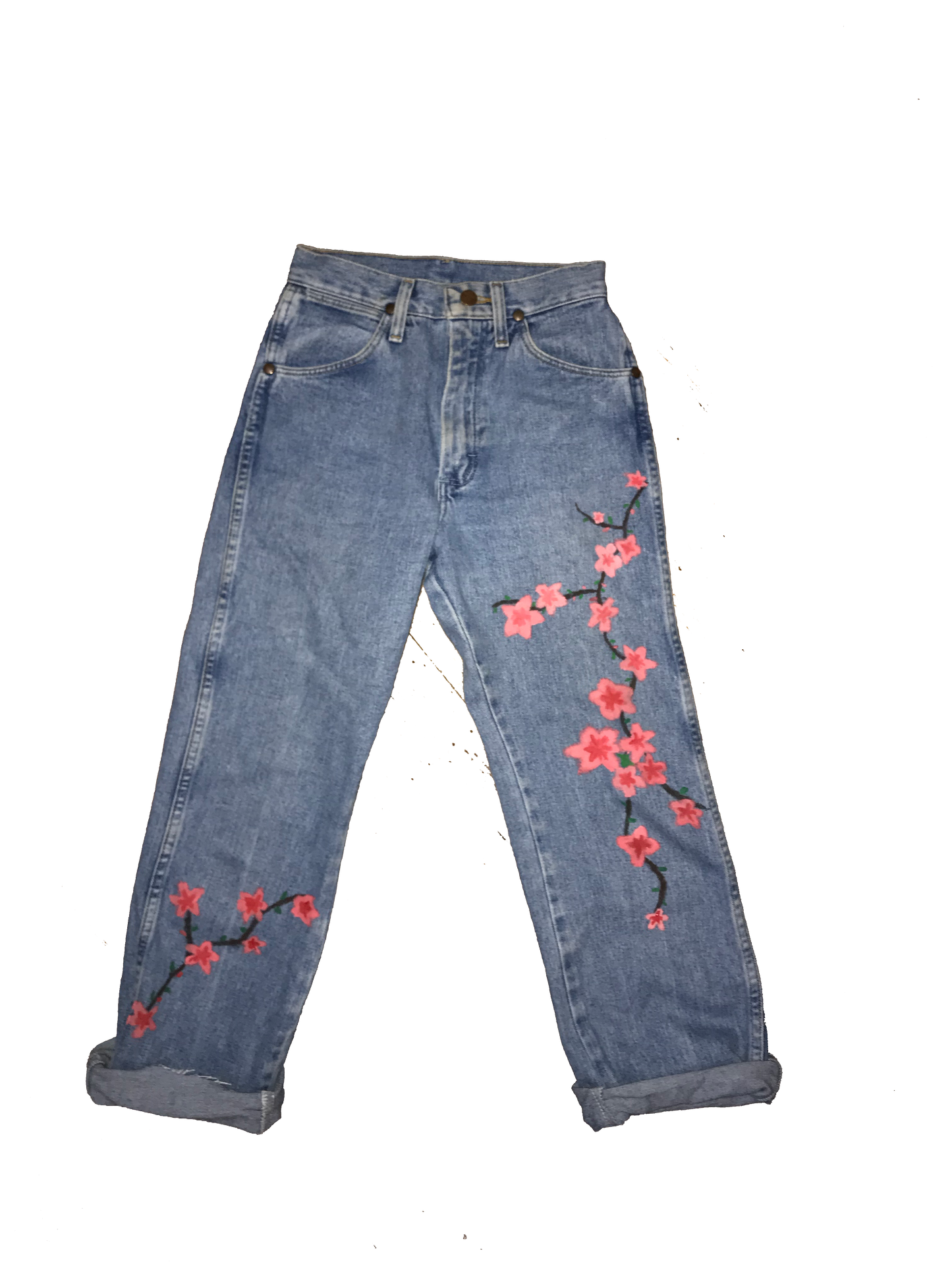 Cherry Blossom High Waisted Jeans - Untitled X Clothing