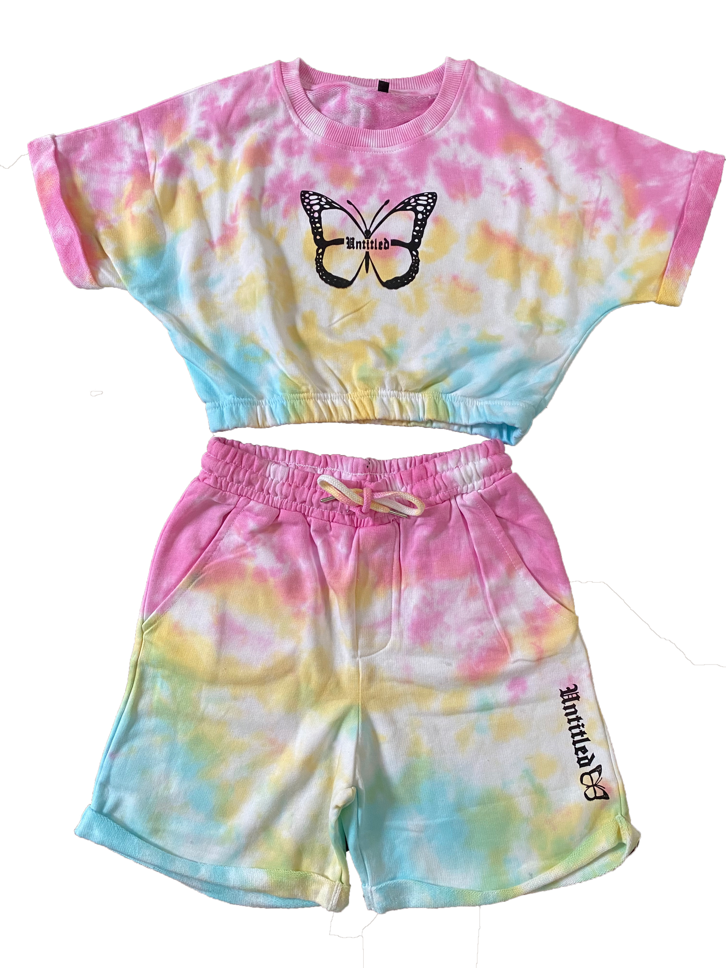 Pink Butterfly Tie-Dye Set